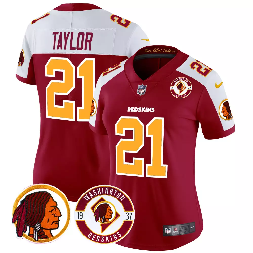 sean taylor burgundy alternate womens washington redskins 2024 vapor limited jersey est 1937 patch all stitched