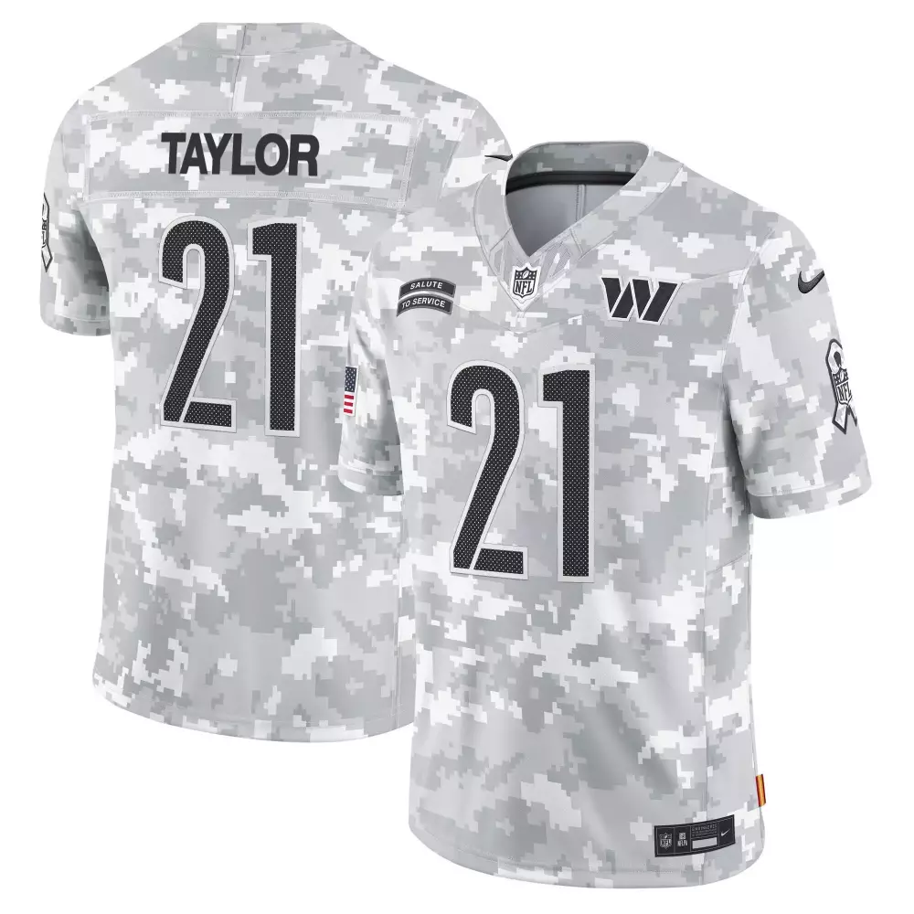 sean taylor marines mens washington commanders 2024 salute to service establishment year patch vapor limited jersey all