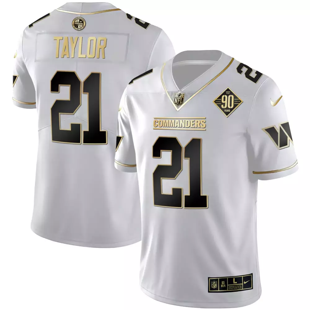 sean taylor white gold womens washington commanders white gold black gold vapor limited jersey all stitched