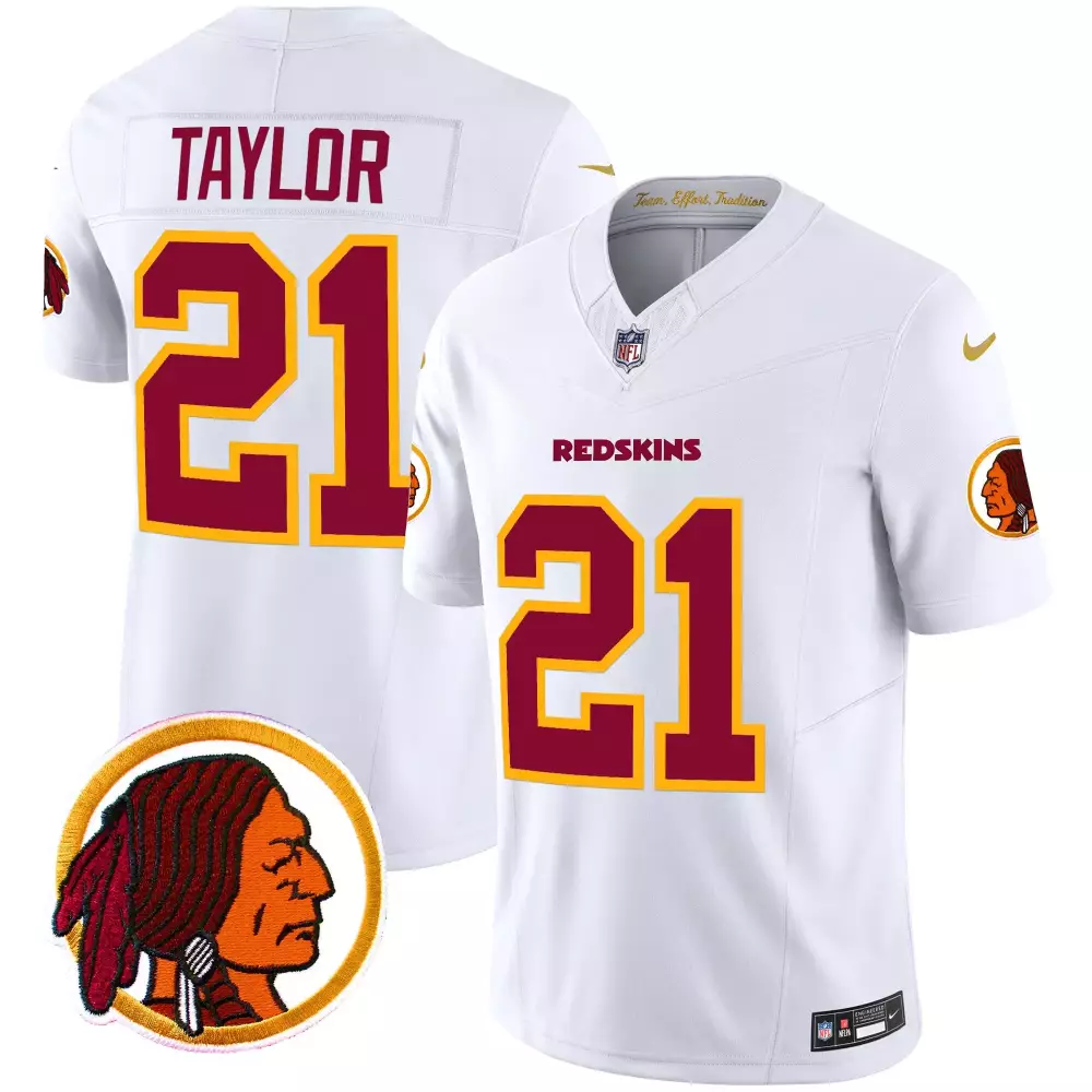 sean taylor white mens washington redskins throwback vapor gold trim jersey all stitched