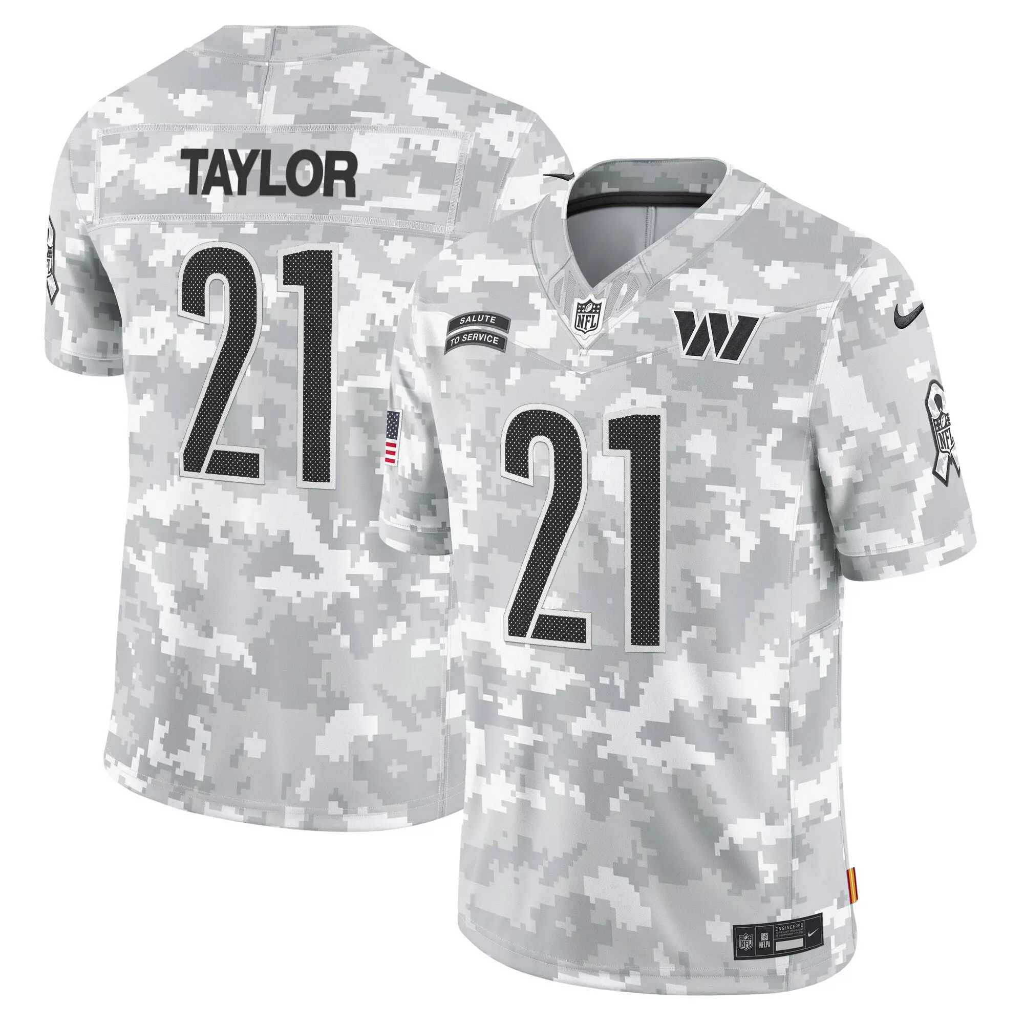 sean taylor white womens washington commanders 90th anniversary patch vapor jersey all stitched