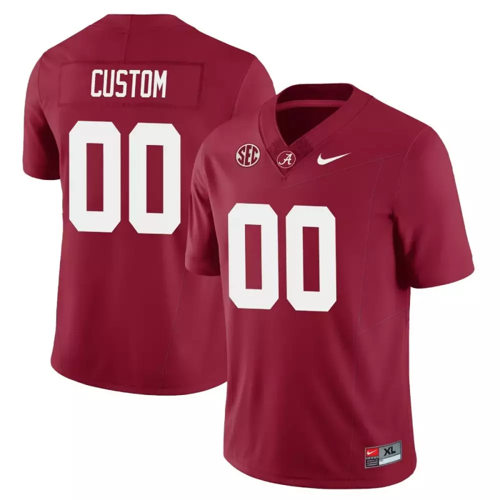 sec crimson mens alabama crimson tide football 2023 custom jersey all stitched