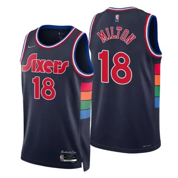 shake milton black gold mens philadelphia 76ers black limited black gold jersey all stitched