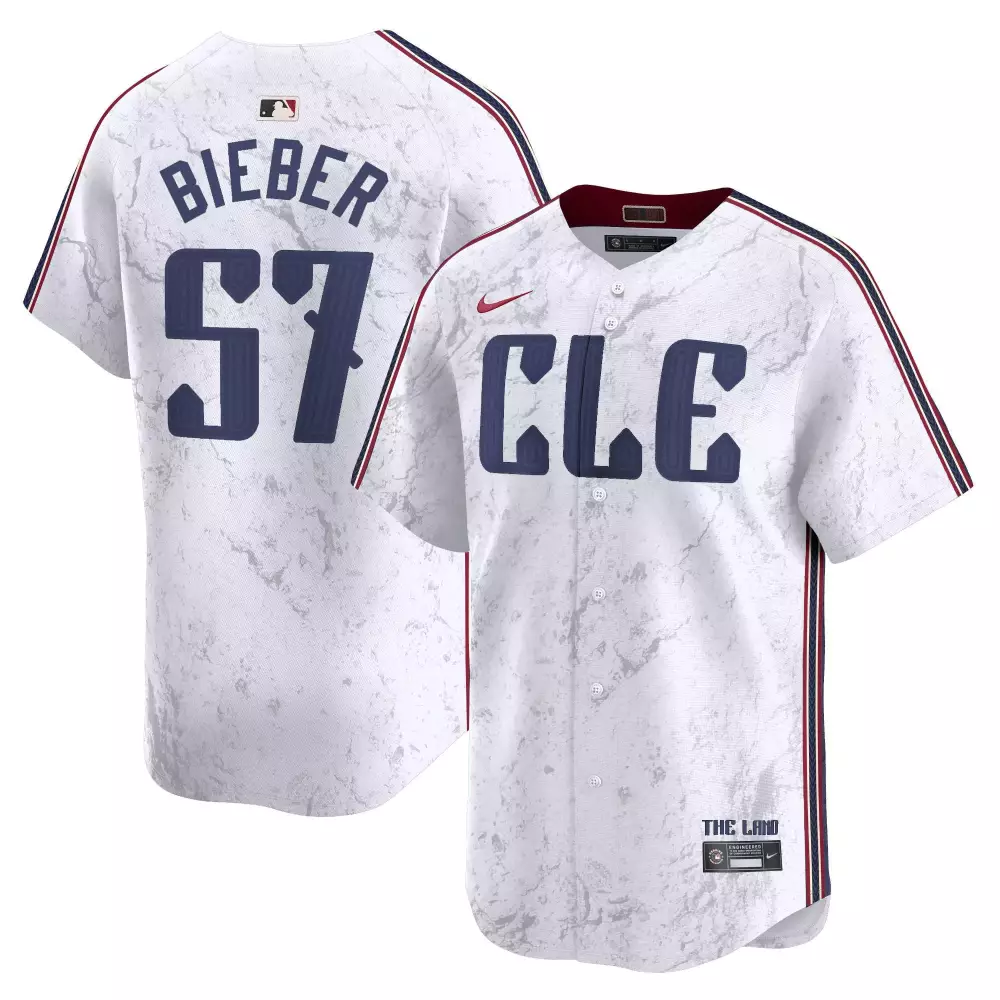 shane bieber red mens cleveland guardians 2024 city connect vapor premier limited jersey all stitched