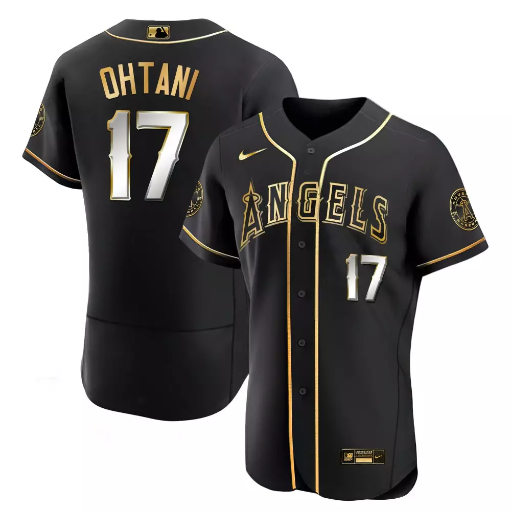 shohei ohtani cool white gold mens los angeles angels cool base gold jersey all stitched