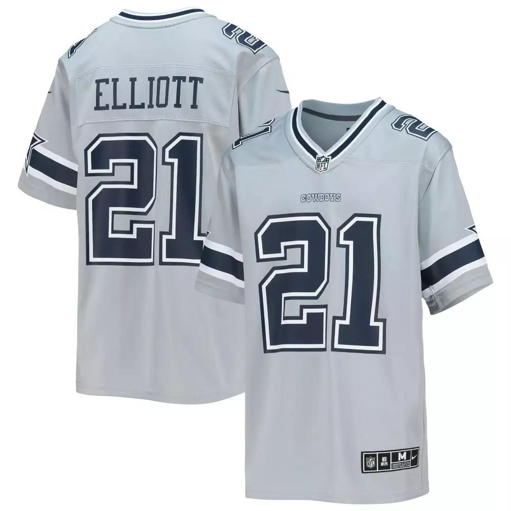 Silver Men's Ezekiel Elliott Dallas Cowboys Jersey | Classic Fan Gear | For Men, Women & Youth