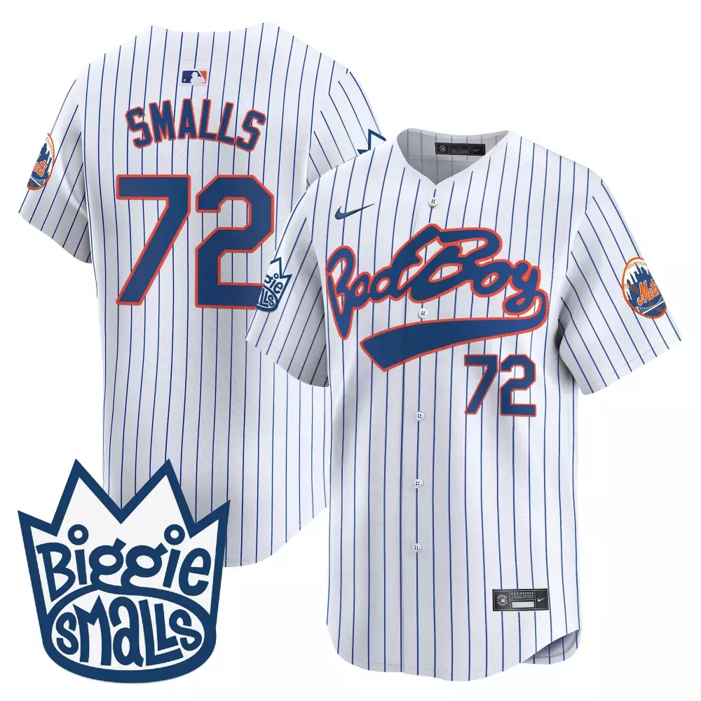 smalls 1972 pinstripe mens new york mets biggie smalls vapor premier limited jersey all stitched