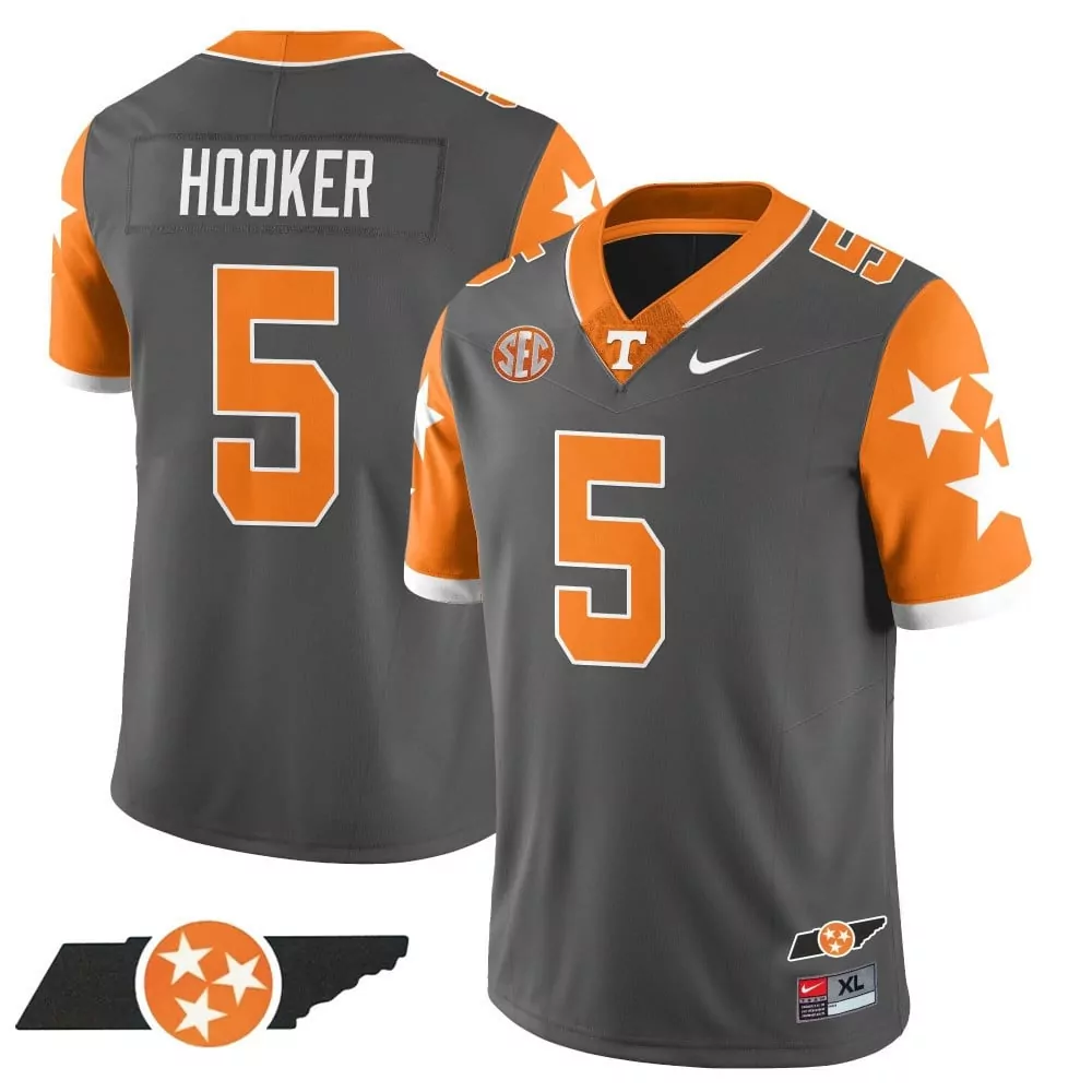 smoke gray hendon hooker mens tennessee volunteers 2023 alternate vapor limited jersey v4 all stitched