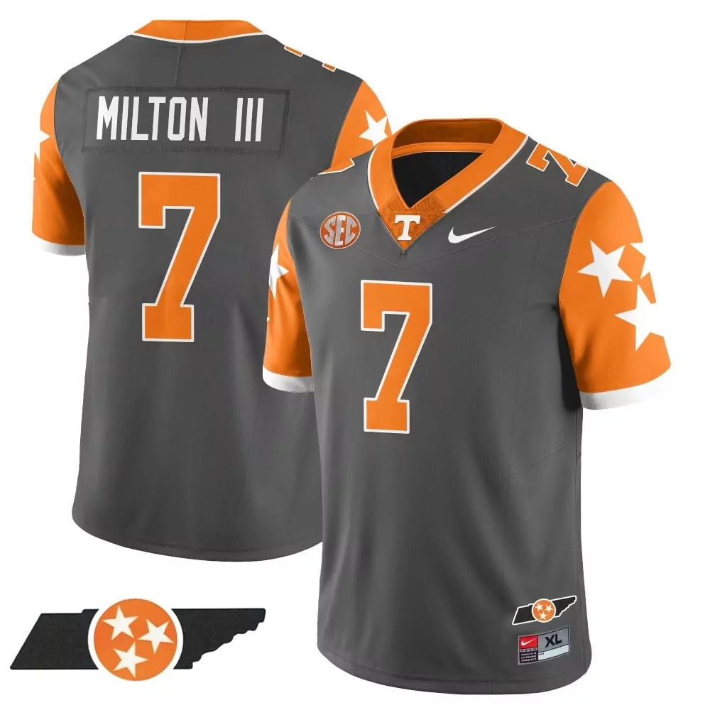 smoke gray hendon hooker mens tennessee volunteers 2023 alternate vapor limited jersey v4 all stitched