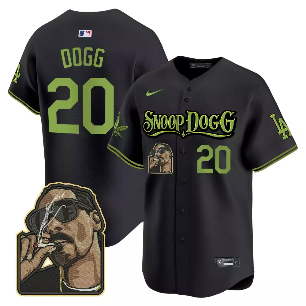 snoop dogg black mens los angeles dodgers snoop dogg vapor premier limited jersey stitched