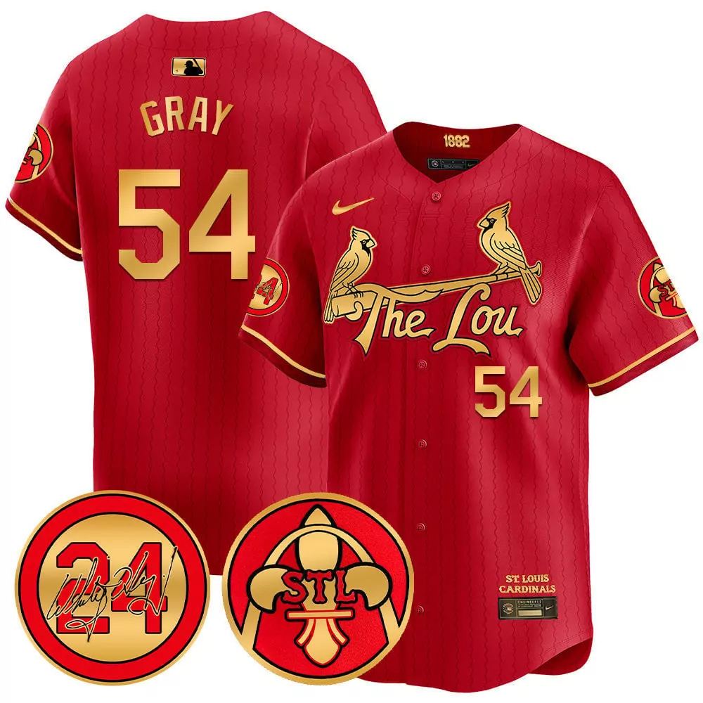 sonny gray red gold mens st louis cardinals 2024 city connect whitey herzog patch vapor premier limited jersey v2 all st