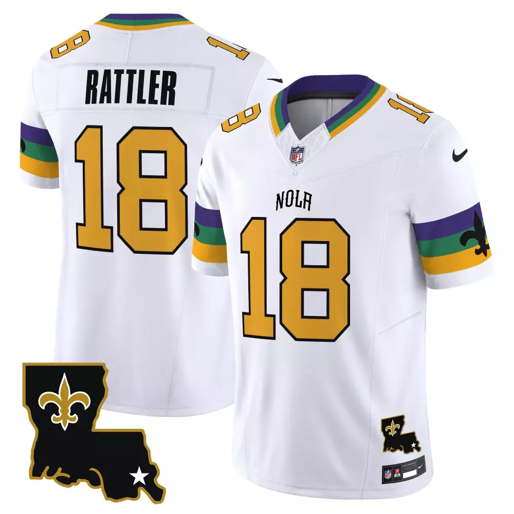 spencer rattler alternate mens new orleans saints 2024 new orleans city vapor limited jersey all stitched