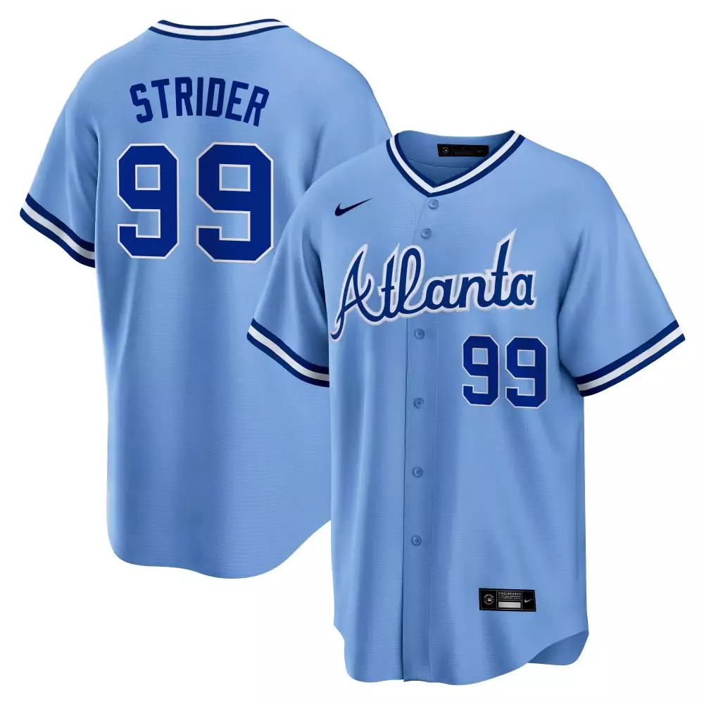 Spencer Strider Atlanta Braves 1982-1982 Cool Base Throwback Jersey | All Stitched Fan Gear | For Men, Women & Youth