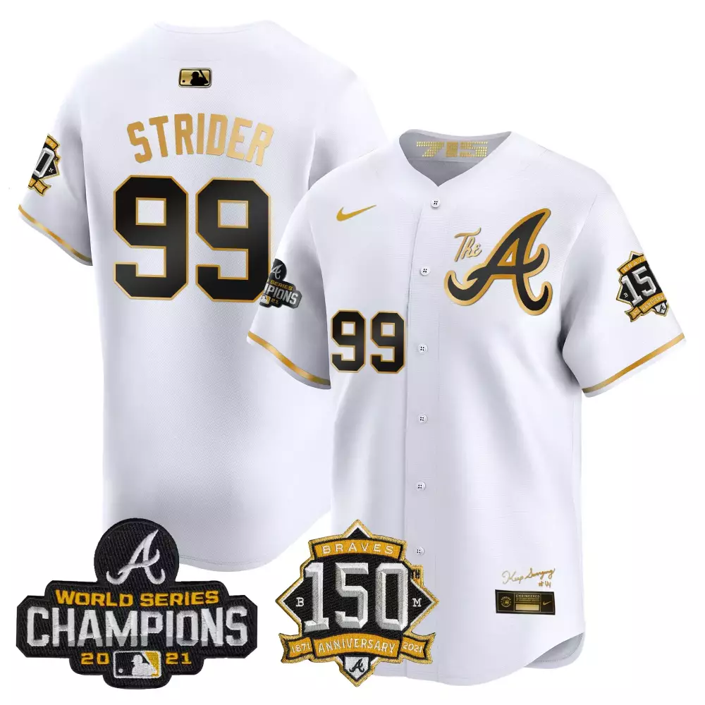 Spencer Strider Atlanta Braves Champions 150th Patch Jersey | Stitched Men's Vapor Premier Limited Edition | For Men, Women & Youth