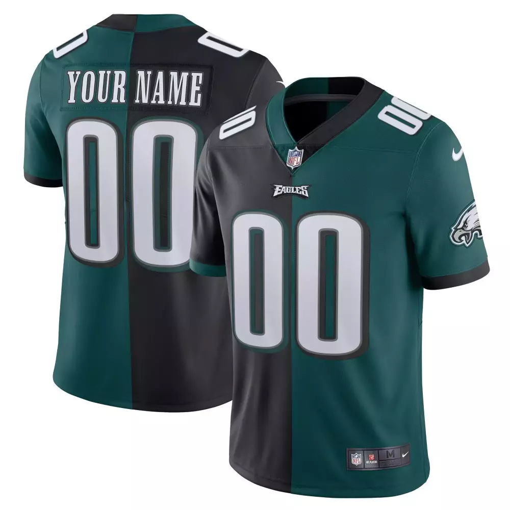 split black green women philadelphia eagles super bowl custom patch vapor jersey all stitched