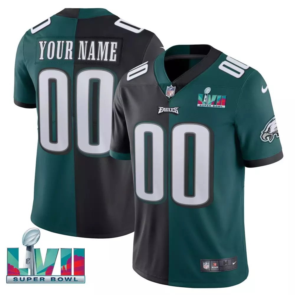split black green women philadelphia eagles super bowl custom patch vapor jersey all stitched