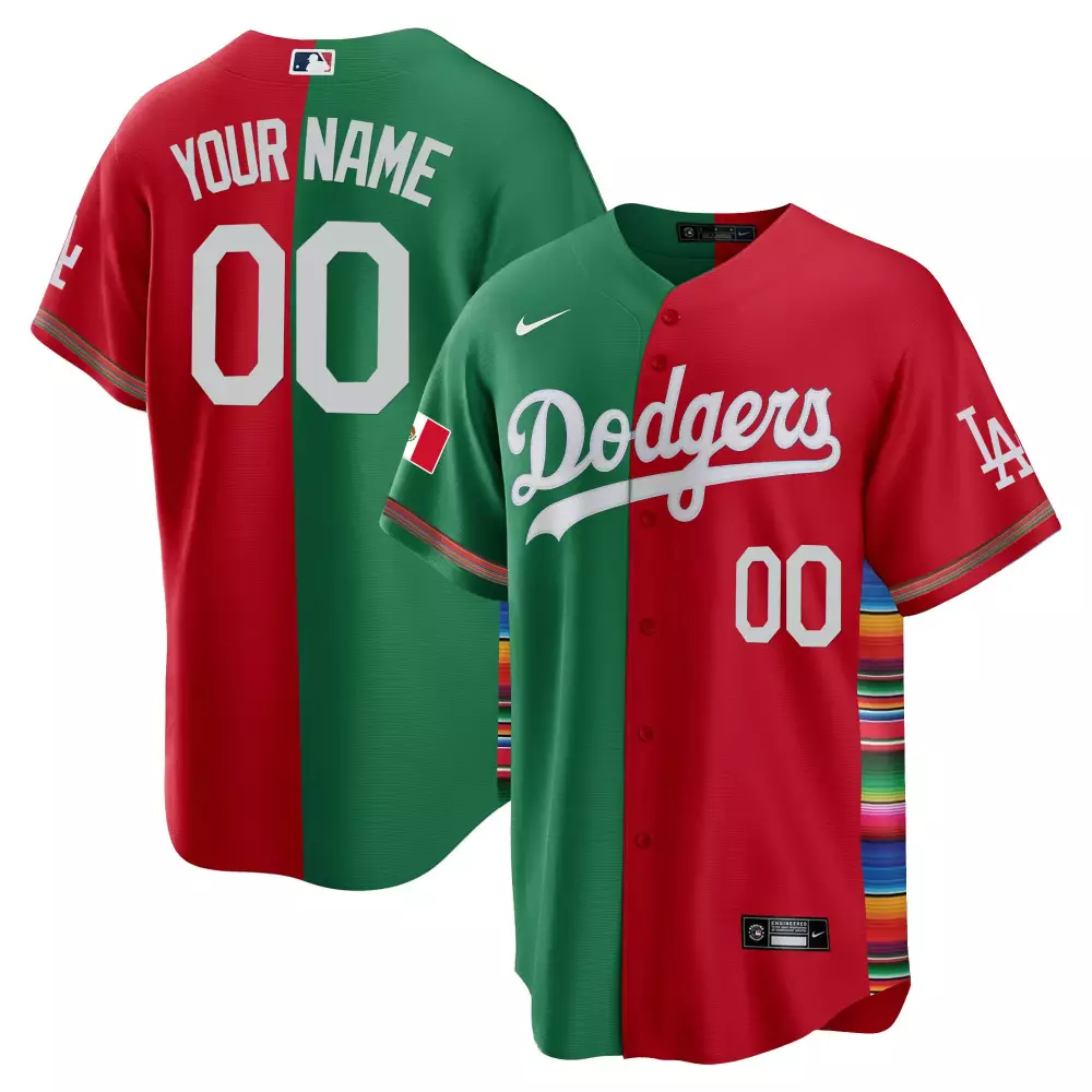 Men's Los Angeles Dodgers Mexico Cool Base Limited Custom Jersey V2 | All Stitched Fan Gear | For Men, Women & Youth