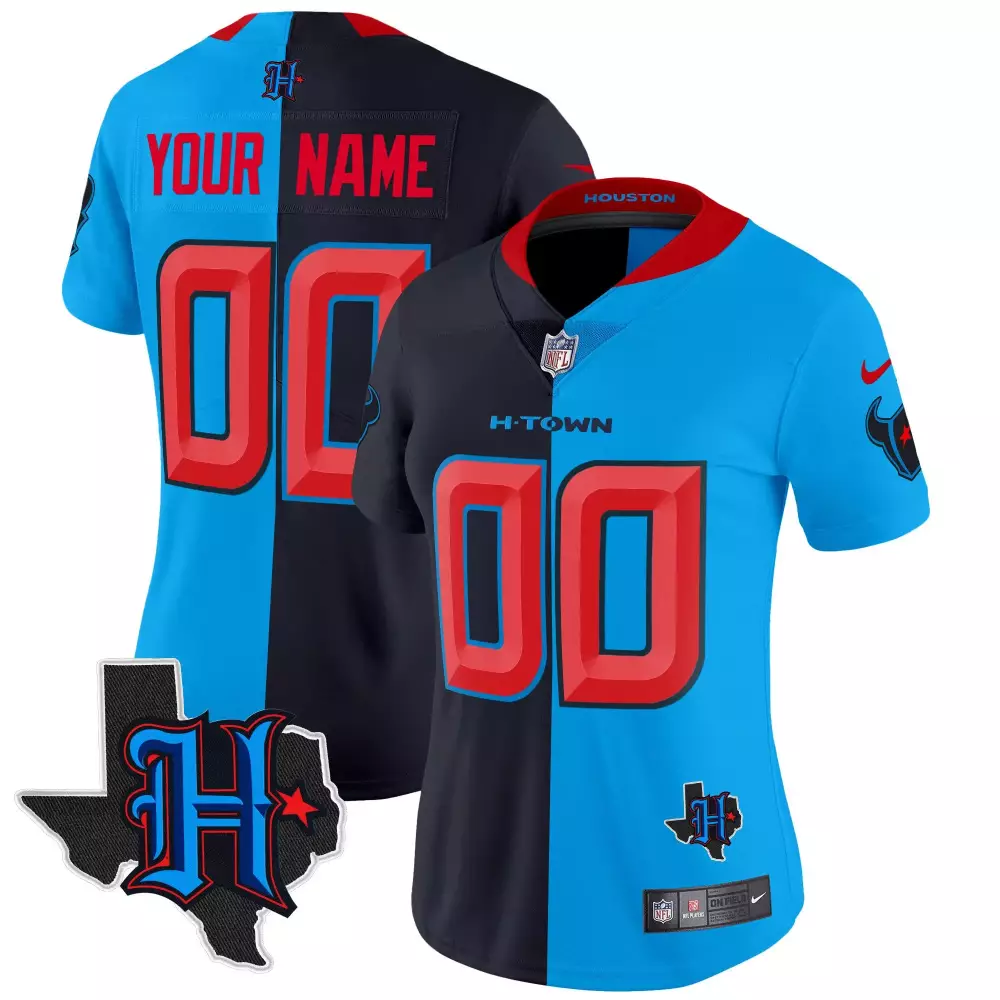 split men houston texans 2024 vapor hand warmer custom jersey v2 all stitched