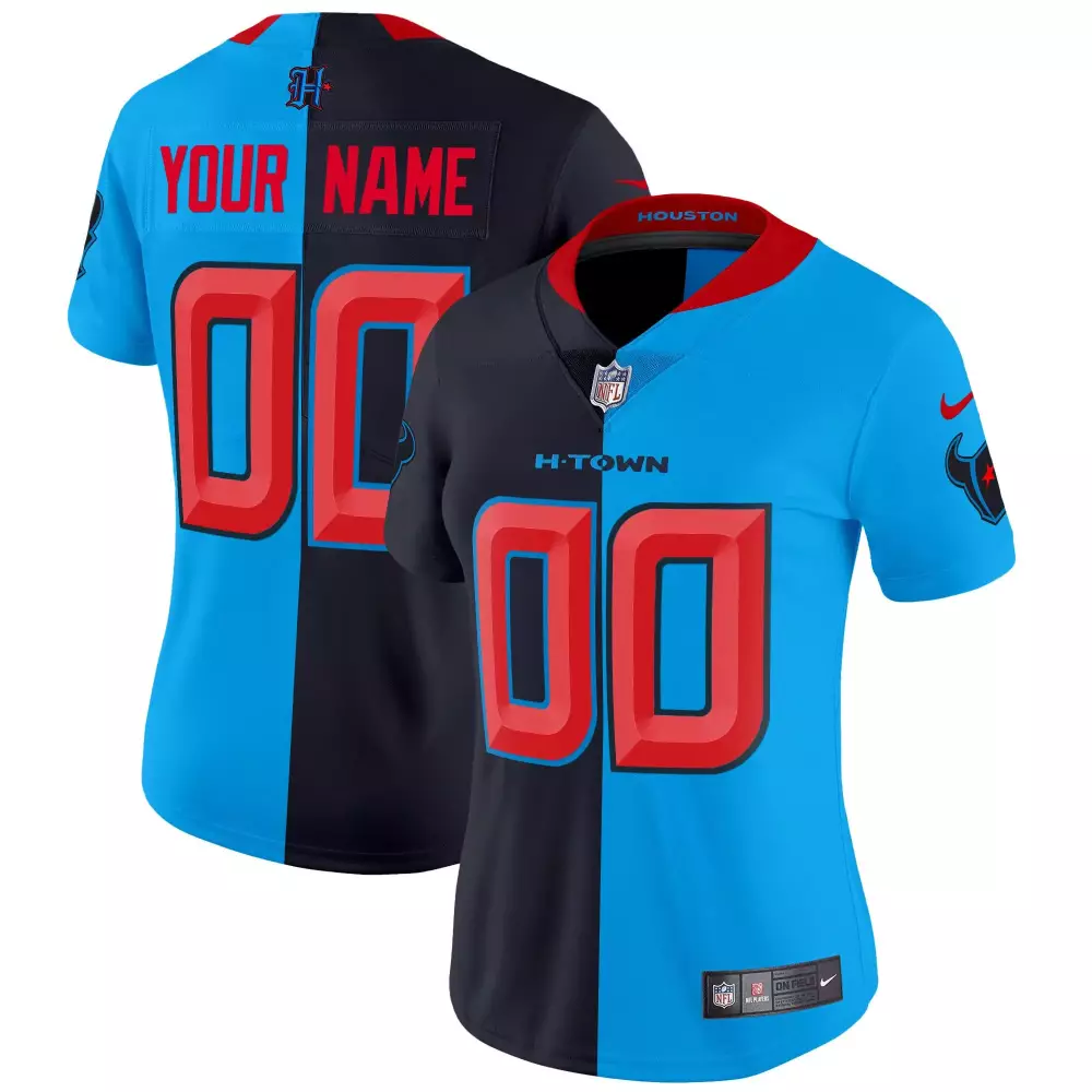 split women houston texans 2024 vapor limited custom jersey v2 all stitched