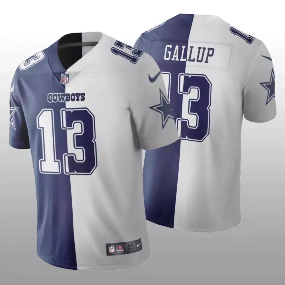 Michael Gallup Dallas Cowboys Split Jersey | Navy White Stitched Style | Fan Gear for Men, Women & Youth