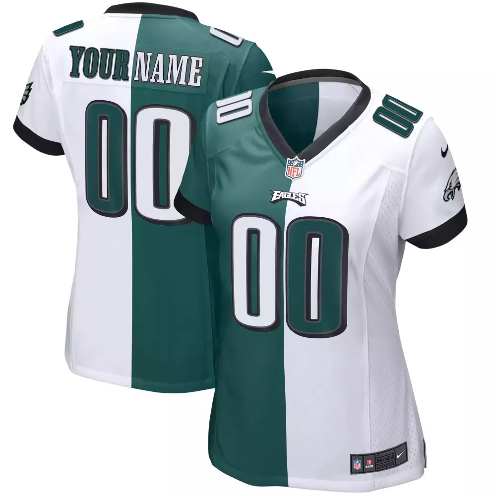 split women philadelphia eagles gold kelly vapor custom jersey all stitched