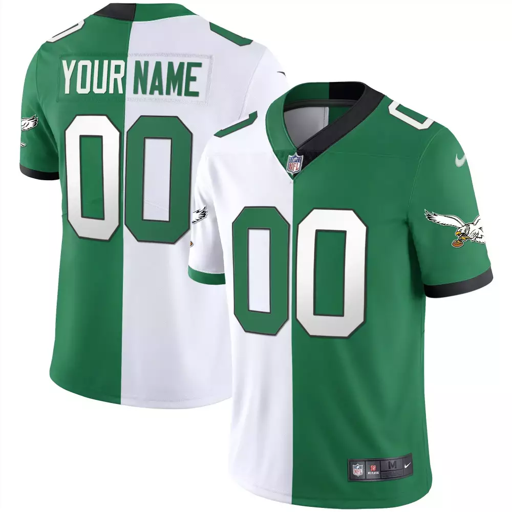 split youth philadelphia eagles 2024 nfc east division champions gold trim vapor limited custom jersey all stitched