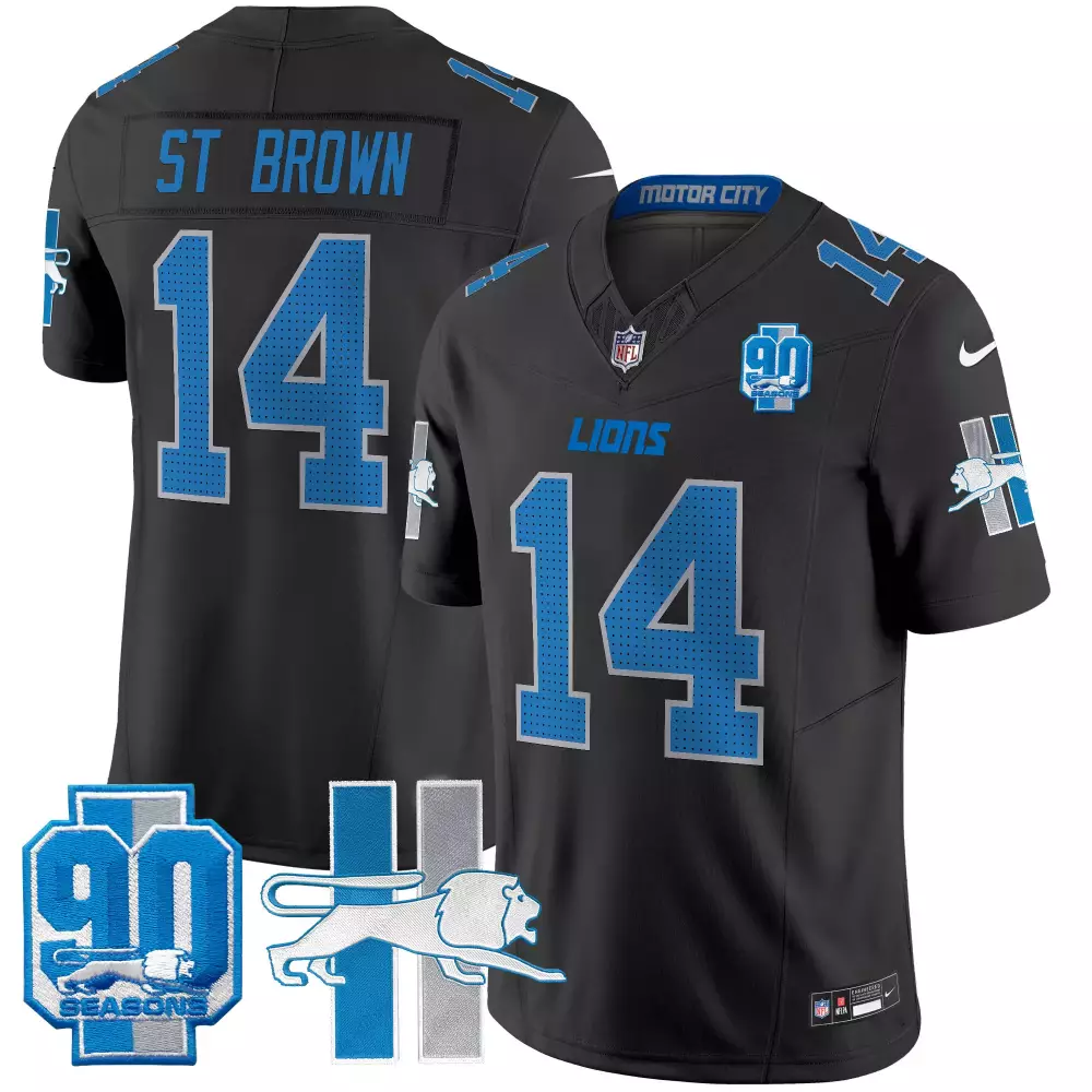St. Brown Detroit Lions 1946 Throwback Vapor Limited Jersey | All Stitched | Fan Gear | For Men, Women & Youth
