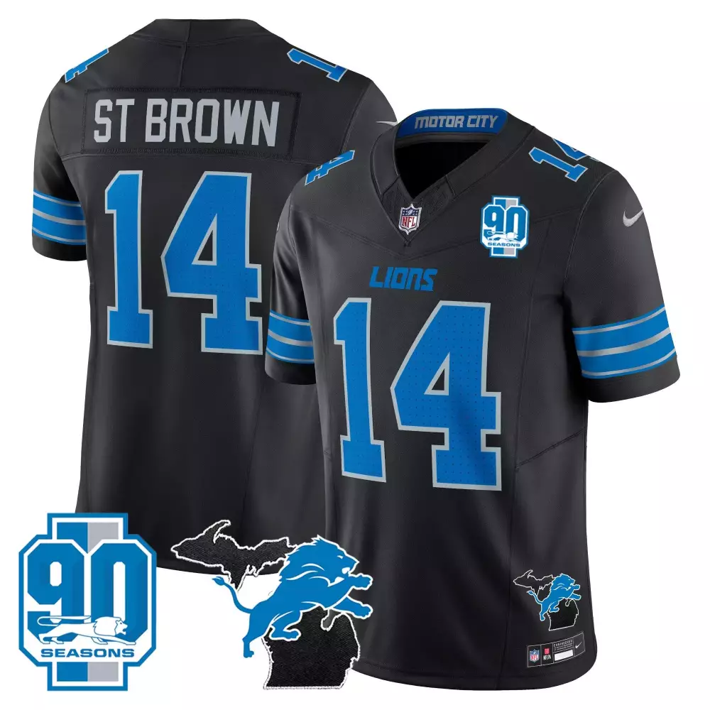 st brown black mens detroit lions 2024 crucial catch vapor limited jersey all stitched