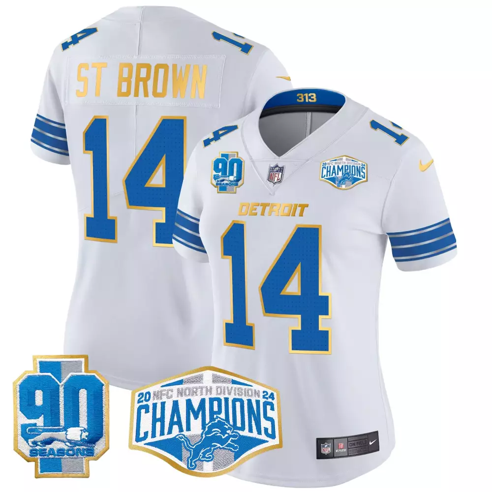 st brown white womens detroit lions 2024 90th john madden patch vapor limited jersey all stitched