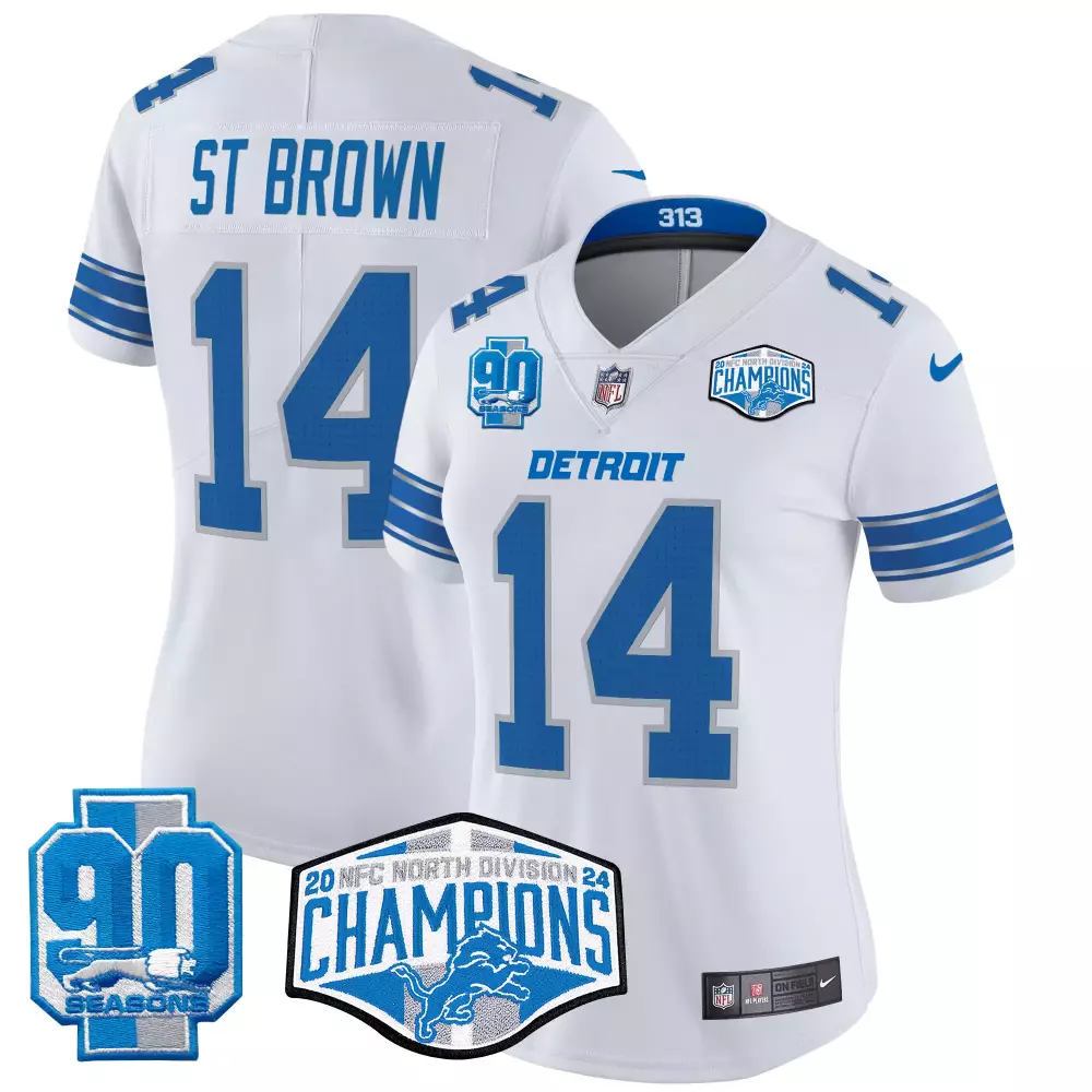 st brown white womens detroit lions 2024 90th john madden patch vapor limited jersey all stitched