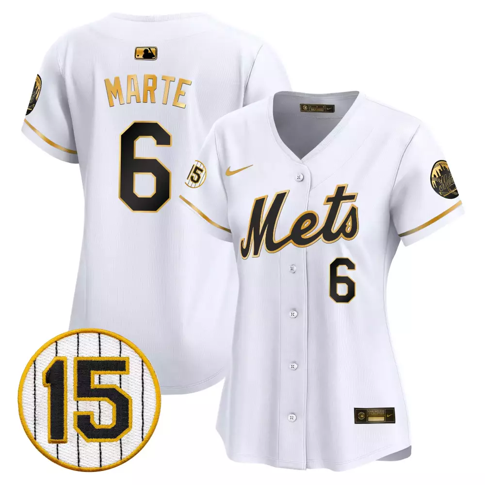 starling marte white gold womens new york mets jerry grote patch vapor premier limited jersey all stitched