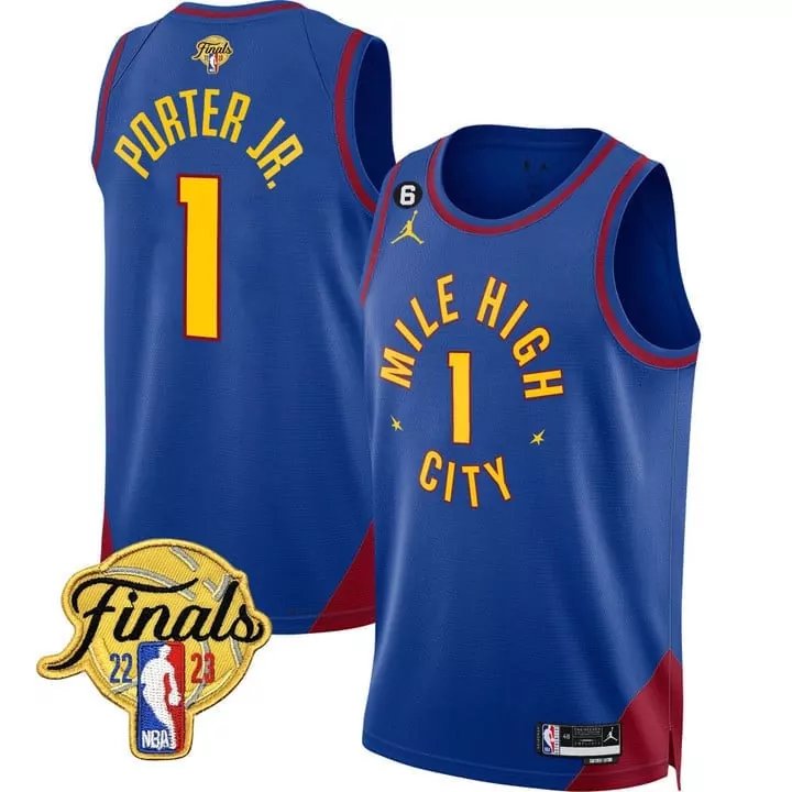 statement edition youth denver nuggets michael porter jr nba finals patch jersey collection all stitched