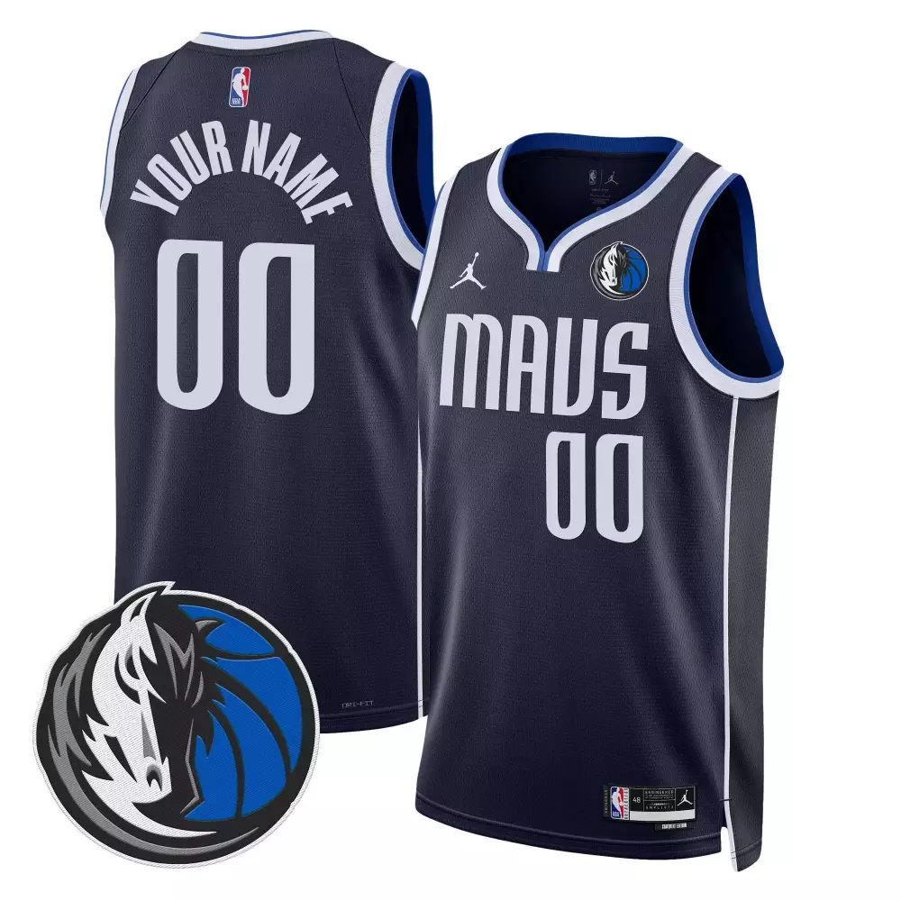 statement men dallas mavericks swingman custom jersey v2 all stitched