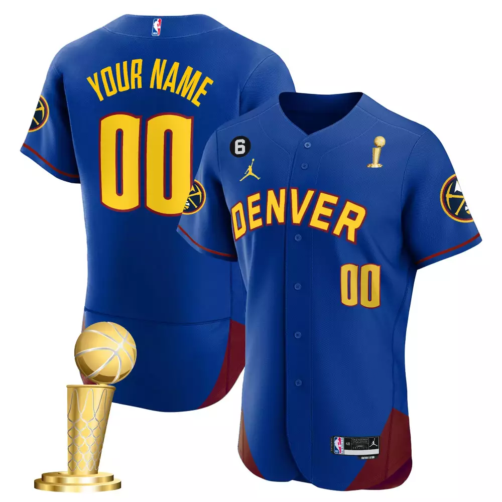 statement men denver nuggets 2023 champions flex base custom jersey all stitched