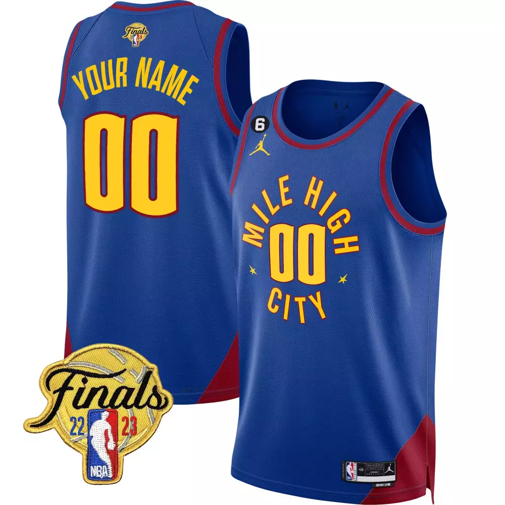 statement men denver nuggets 2023 finals champions patch custom jersey all stitched