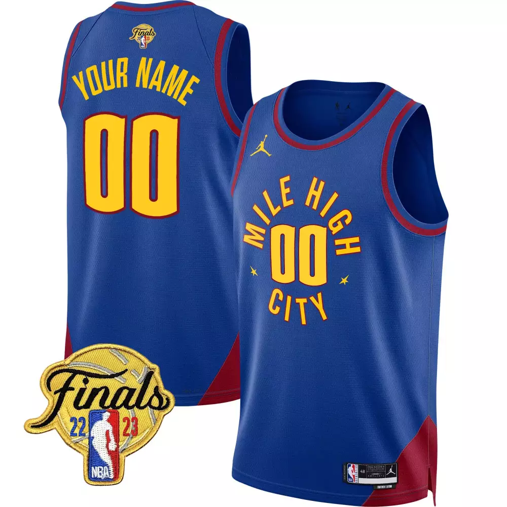 statement men denver nuggets 2023 finals champions patch custom jersey all stitched