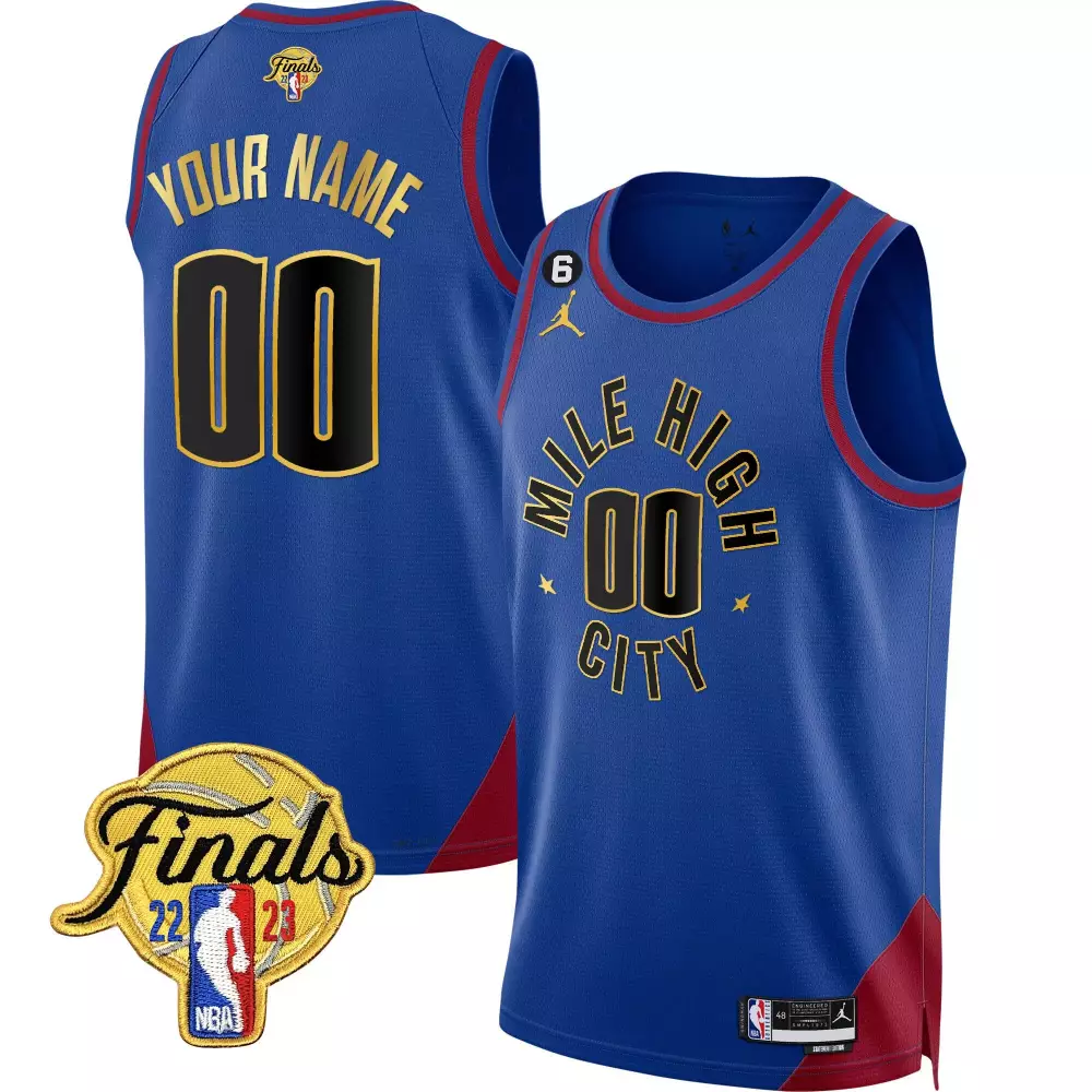 statement men denver nuggets 2023 finals champions patch custom jersey all stitched