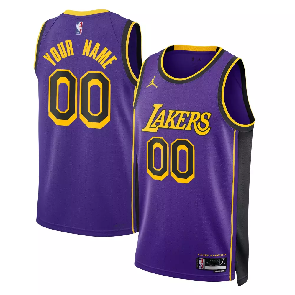 statement men los angeles lakers swingman custom jersey all stitched