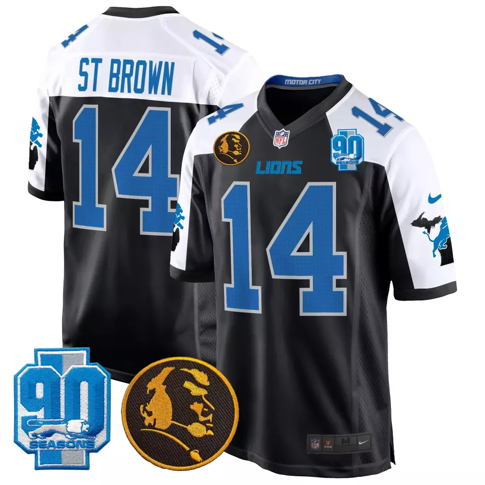 st brown white womens detroit lions throwback 90th year patch vapor limited jersey all stitched