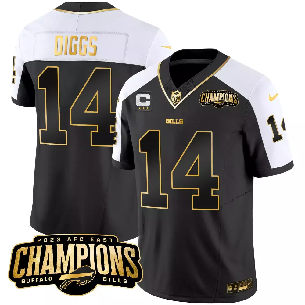 Stefon Diggs Buffalo Bills 2023 AFC East Champions Jersey | Gold Vapor Limited Edition | All Stitched for Men, Women & Youth