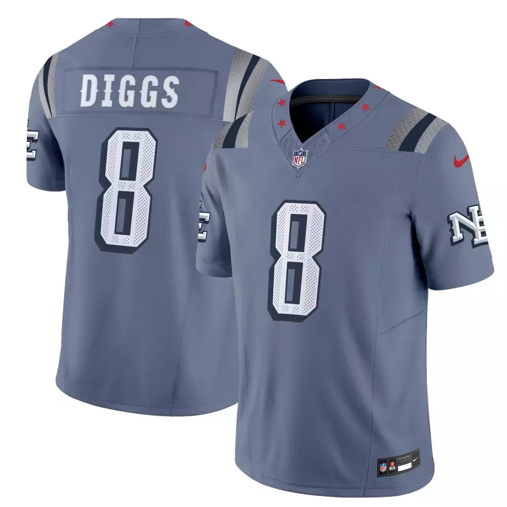 stefon diggs men new england patriots 2025 rivalries vapor limited jersey all stitched