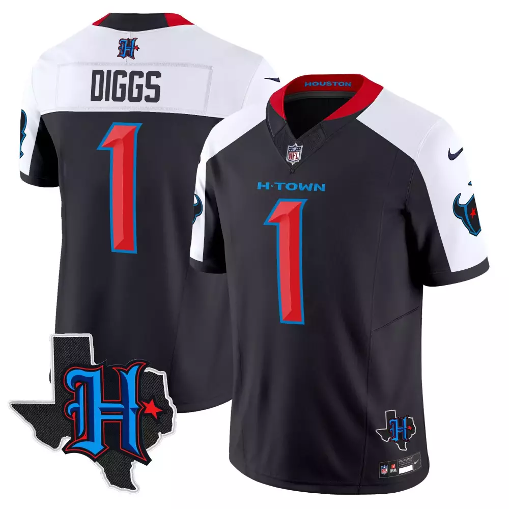stefon diggs navy alternate mens houston texans 2024 texas patch vapor limited jersey v2 all stitched