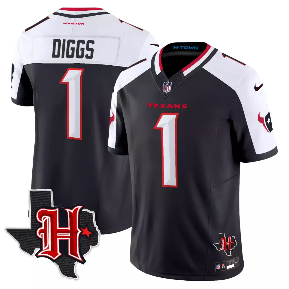 stefon diggs navy alternate mens houston texans 2024 texas patch vapor limited jersey v2 all stitched