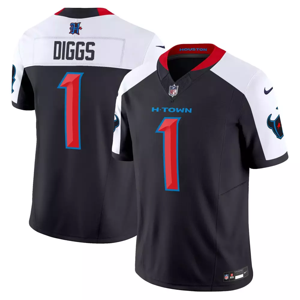 stefon diggs navy alternate mens houston texans 2024 texas patch vapor limited jersey v2 all stitched