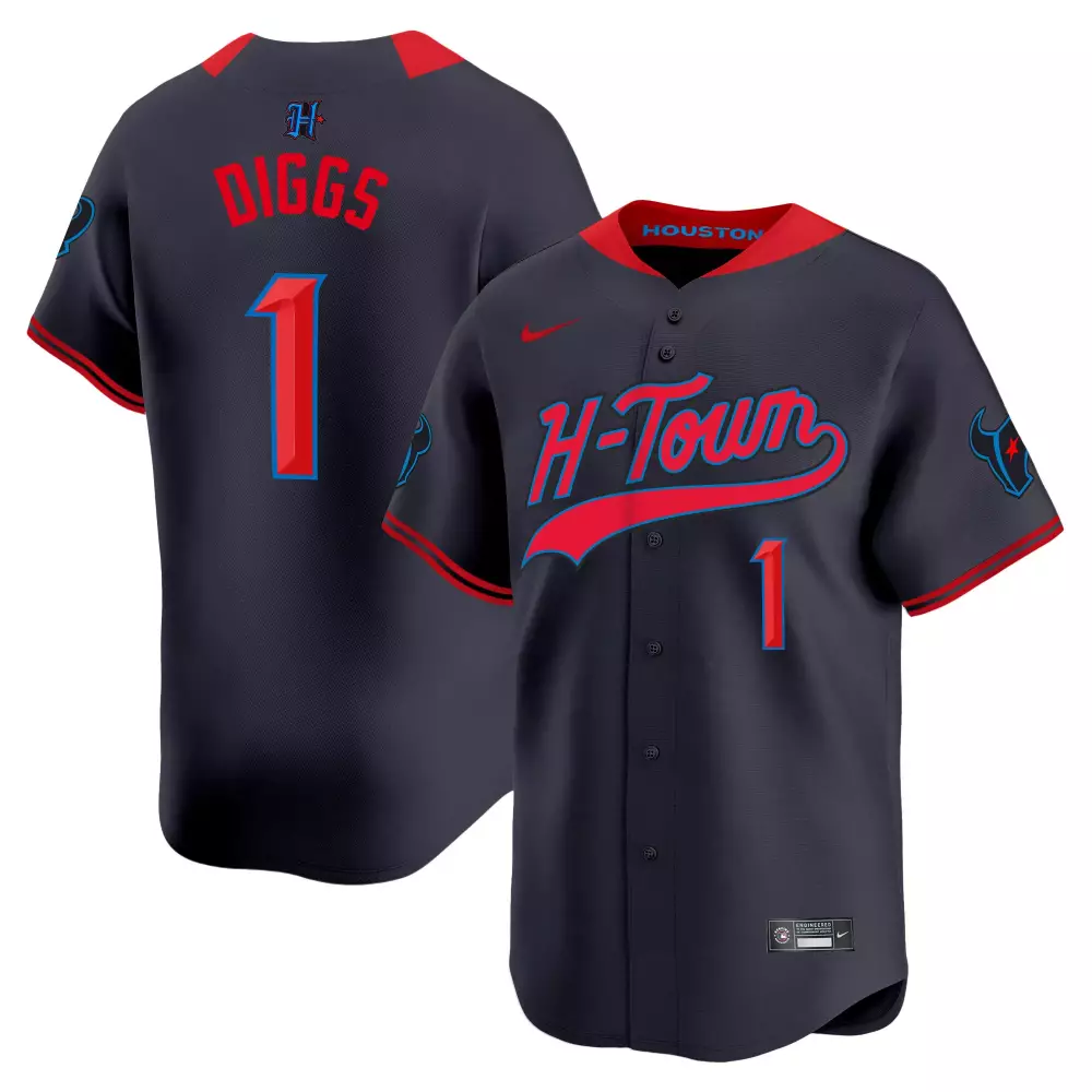 stefon diggs navy limited mens houston texans 2024 baseball jersey v2 all stitched