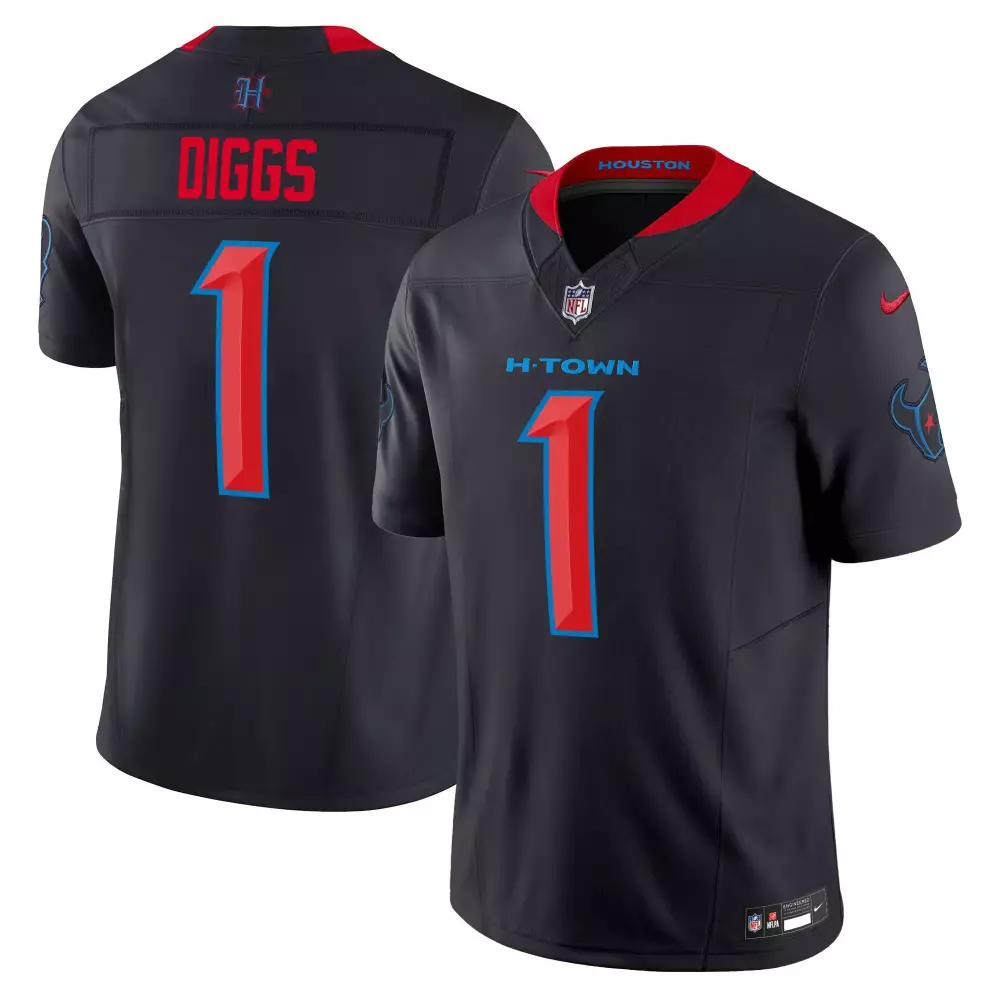 stefon diggs navy limited mens houston texans 2024 vapor limited blue jersey all stitched