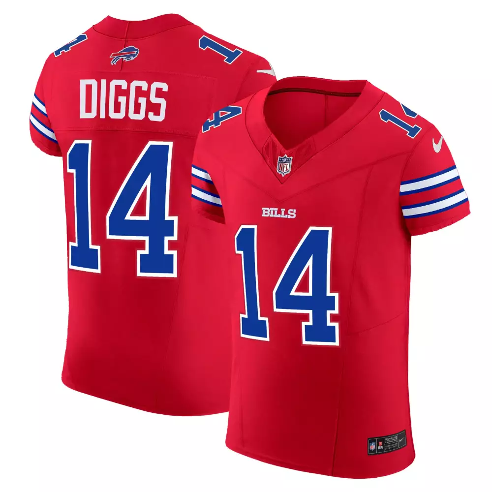 stefon diggs red mens buffalo bills new york patch vapor limited jersey all stitched