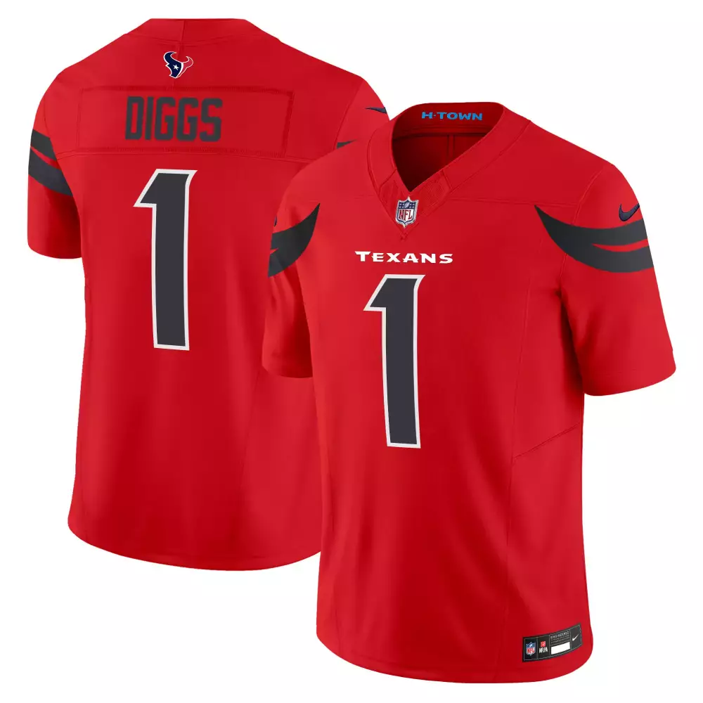 stefon diggs red womens houston texans 2024 texas patch vapor limited jersey v5 all stitched