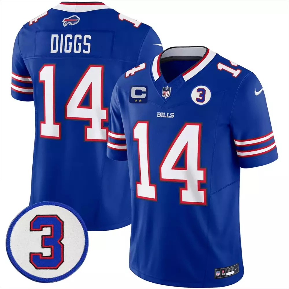 stefon diggs royal mens buffalo bills 60th anniversary patch vapor limited jersey all stitched