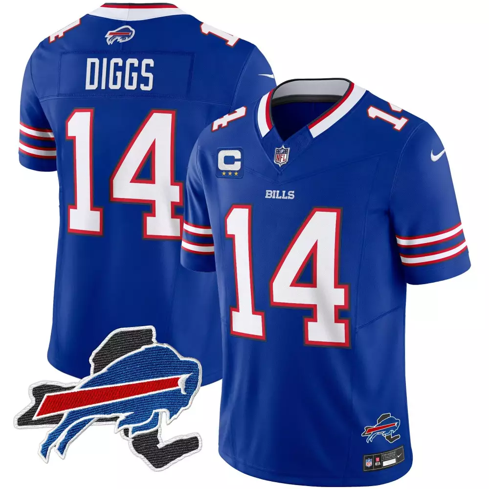 stefon diggs royal mens buffalo bills 60th anniversary patch vapor limited jersey all stitched